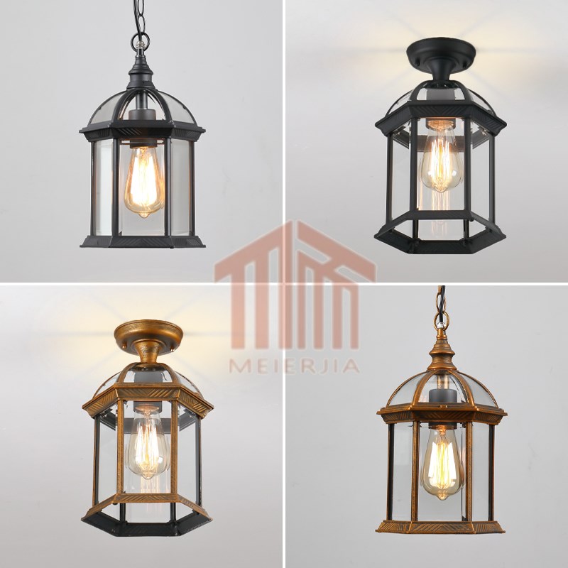 新中式太阳能户外防水吊灯别墅庭院凉亭子大N门口复仿古花园创意