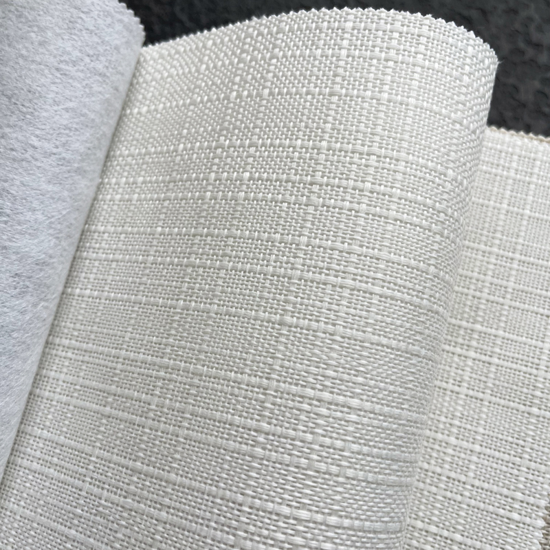 新中式布纹格子亚麻墙布无缝全屋客厅卧室壁布日式榻榻V米粗麻QC8