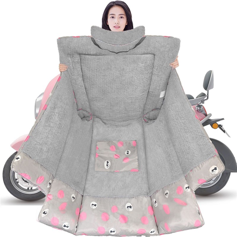 电动车挡风被冬季加绒加厚摩托电动车防水J防雨PU皮面料冬款防风