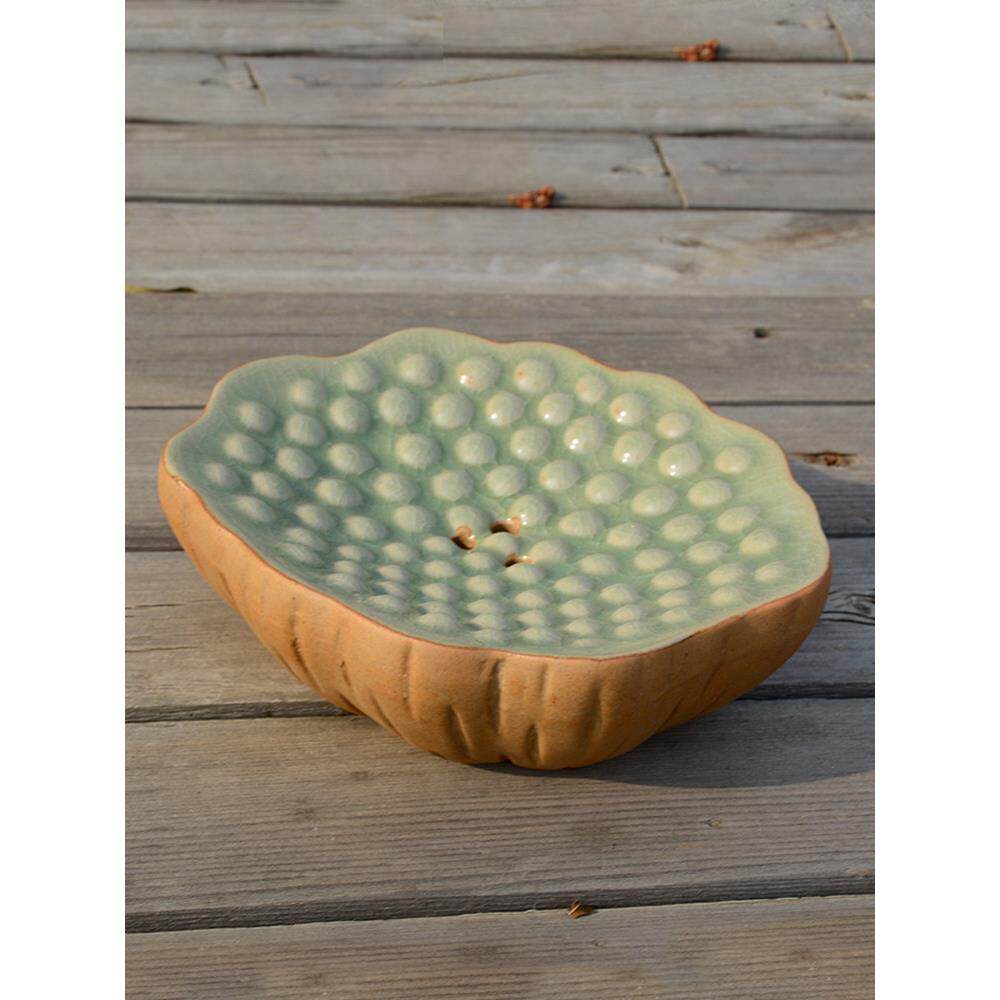 陶瓷香皂架免打孔肥皂盒香皂盒皂托中国风复古古典香皂盒中式