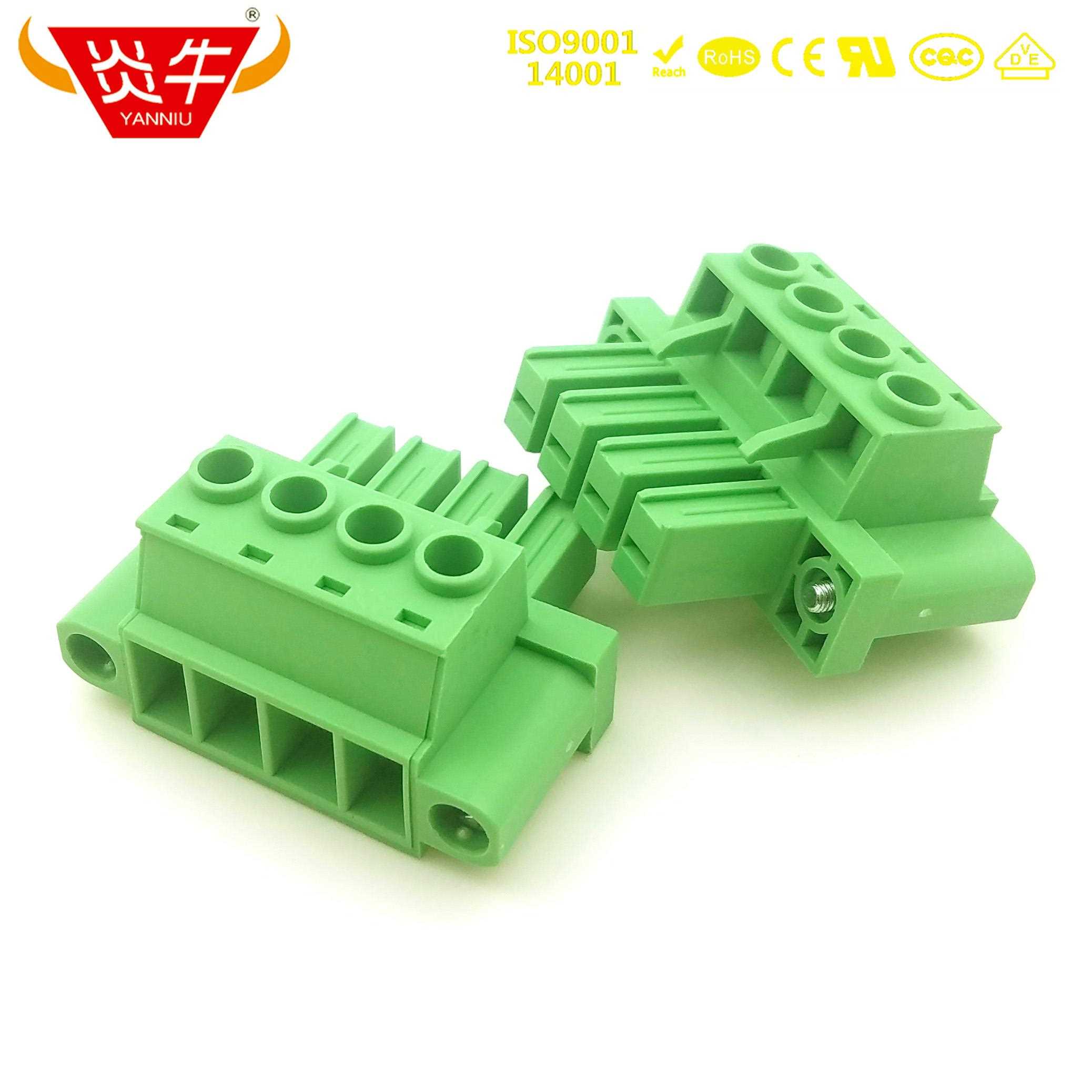 7.62mm插拔式PCB接线端子YN5EDGKHM/KF2EDGSKTM/PC5-STF凤凰接线