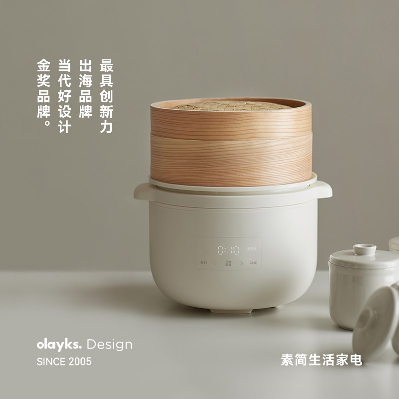 olayks立时电炖锅宝宝煮粥锅z婴儿辅食锅bb煲汤燕窝电炖盅隔水炖