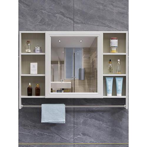 浴室镜柜壁挂式储物架碳纤维浴室镜简易洗手盆储物柜储物清单