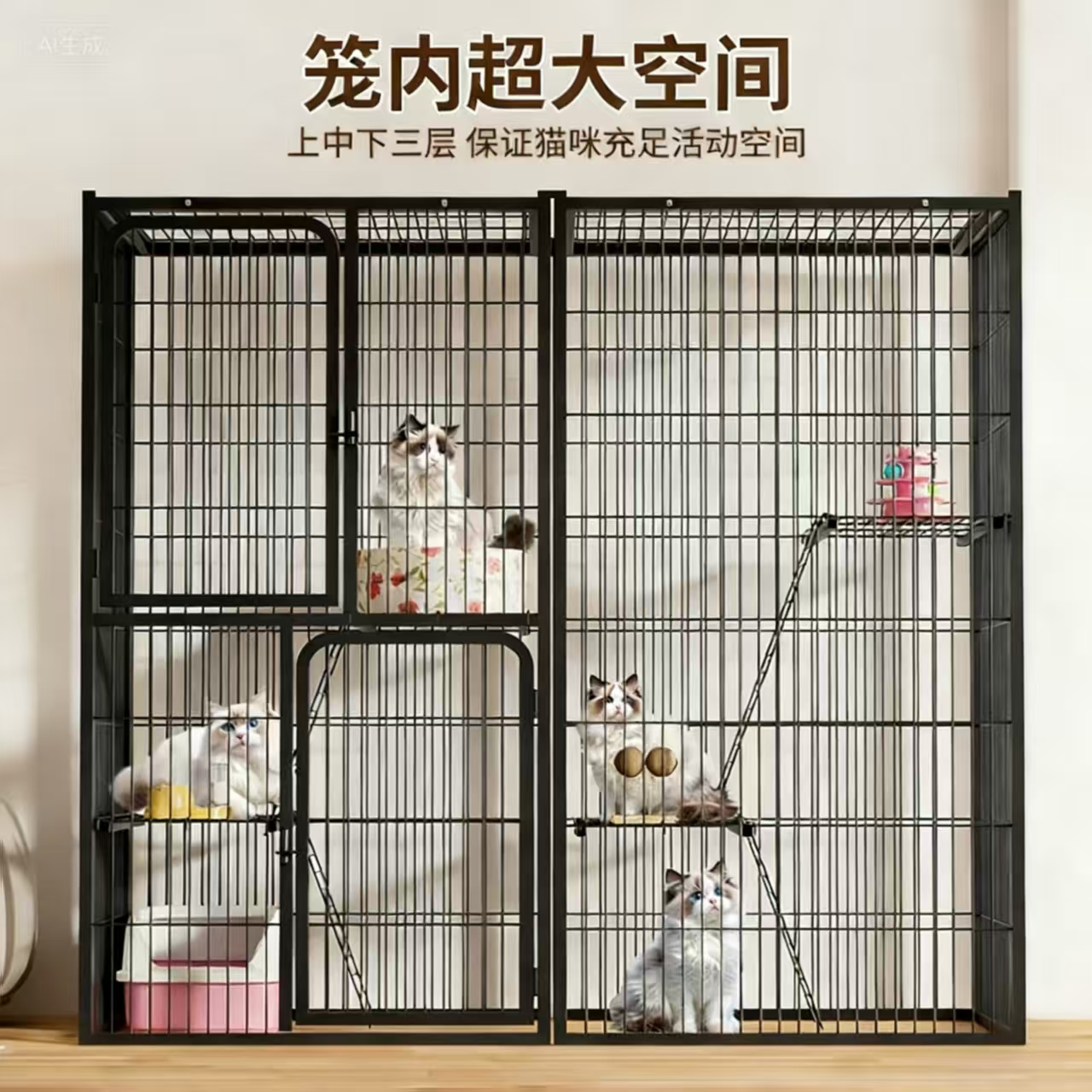 猫笼子超大自由空间猫笼大号家用