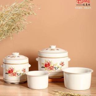 厚底炖锅煲汤盅闽南溢汤专用炖盅大号溢鸭汤滴汤陶瓷隔水炖盅内胆