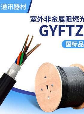 光缆室外GYFTZA非金属阻燃光纤GYFTZA53-4B1 4芯单模光缆定制