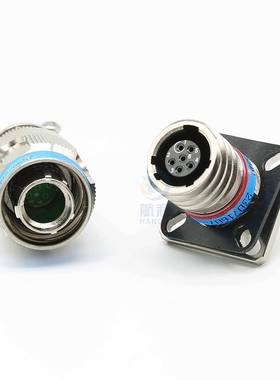 美军标J599/26FA35PHN J599/20FA35SHN圆形电连接器6芯航空插头座