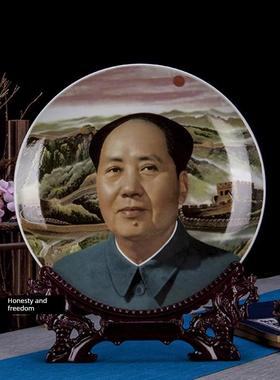 毛毛王坐垫雕像饰品餐桌陶瓷雕像摆放东雕像陶瓷板装饰客厅中通办