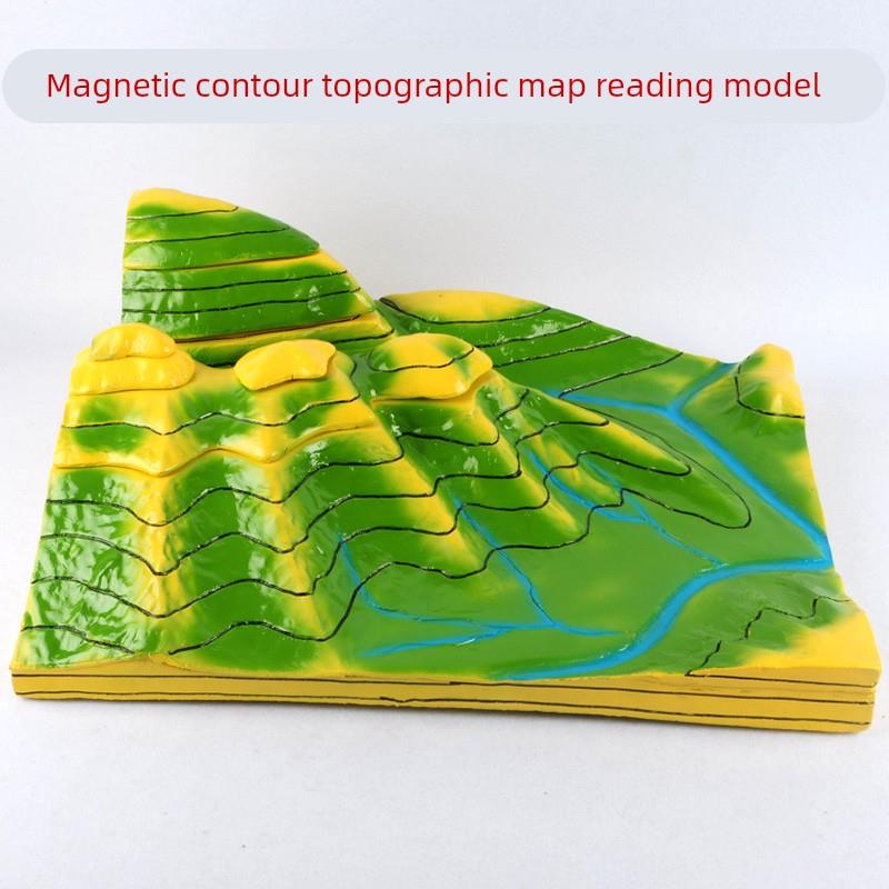 等高线地形判读模型教学仪器生产厂家直销34015地理教学演示模型