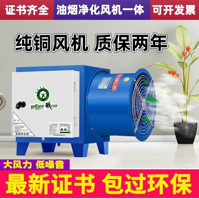 油烟净化器静电式饭店厨房小型风机一体机商用餐饮烧烤家用除烟