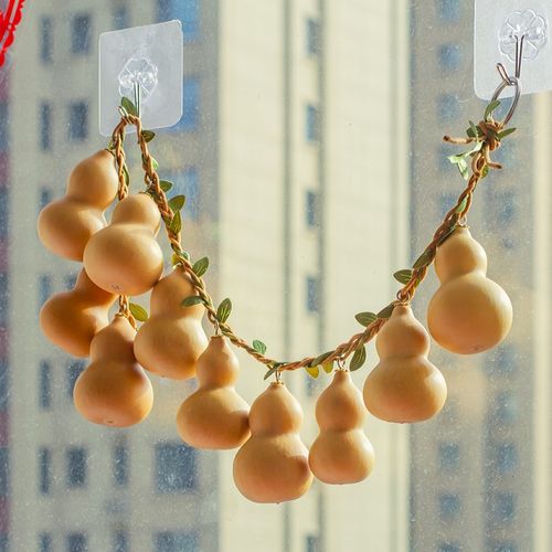 天然葫芦串挂件真家居门对门口客厅阳台装饰品藤编卧室大小汽车