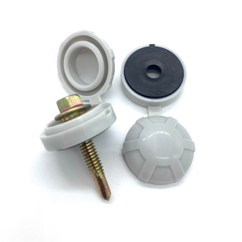 彩钢瓦自攻钉盖帽PC板防水垫耐力板雨棚固定钻尾螺丝防水帽