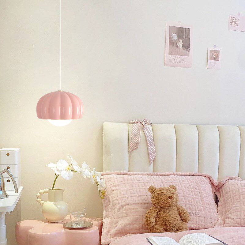法式奶油风卧室床头吊灯儿童房灯女孩创意南瓜灯吧台吊线灯,家装灯饰光源,床头/玄关/吧台/过道吊灯,淘宝优惠券,粉丝福利购,淘宝优惠卷