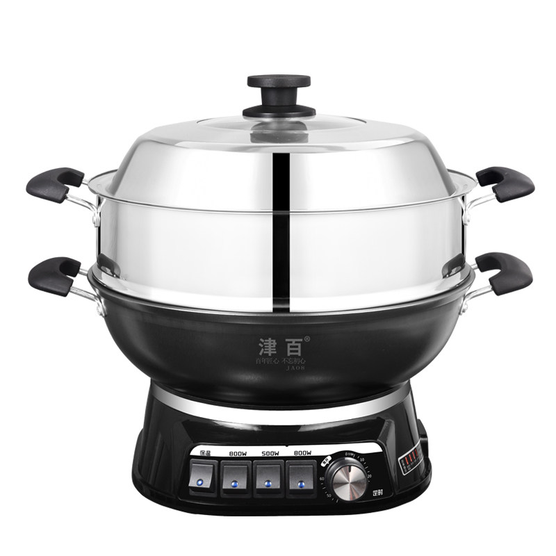 煮火锅锅宿舍家用真锈电热锅铸铁电锅一体定时炒菜电炒锅,厨房电器,电炒锅,淘宝优惠券,粉丝福利购,淘宝优惠卷