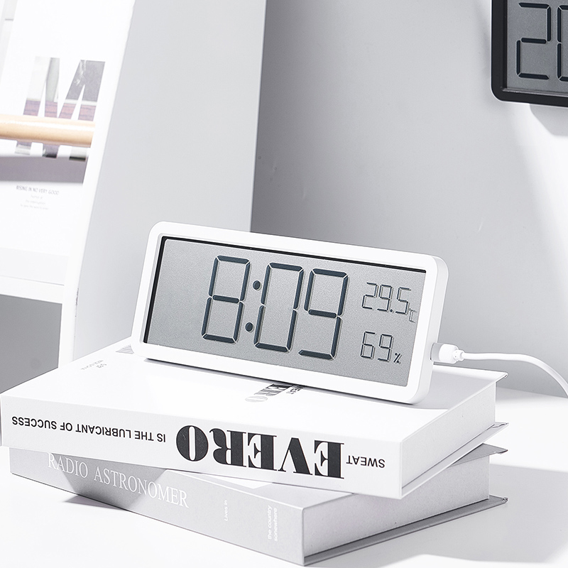 个性挂表静音客厅挂钟时尚立两用温湿度时钟YD1