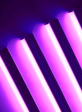 紫色灯管紫粉led吊顶氛围房间卧室摄影荧光霓虹电灯棒TT灯条T