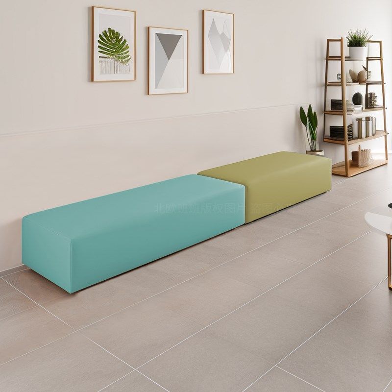 商用休闲凳无靠背座椅长条沙发休息区等候猫爪皮窄沙发简约可定制,商业/办公家具,商用休闲凳,淘宝优惠券,粉丝福利购,淘宝优惠卷