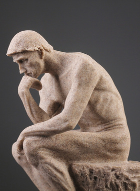 思想者装饰品摆件欧式复古创意雕像家居房间书柜办公室桌面摆设