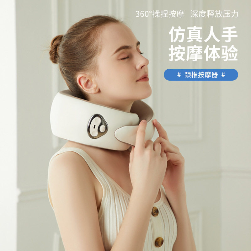U型颈椎按摩器用车载颈部按摩仪多用电动揉捏U型颈椎按摩颈枕