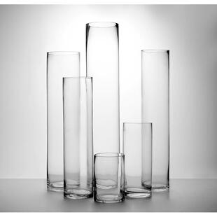 现代醒花容器插花水培高厘米透明落地直筒玻璃花瓶客厅马醉木