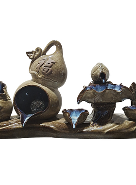 自动循环流水鱼缸增氧摆件室内家用加湿招财流水器养鱼盆喷泉瀑布