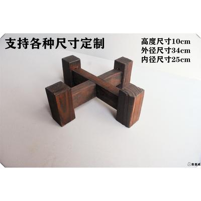 水缸底座缸架木质木架底托架子防潮木底座花盆架酒缸花盆碳化陶瓷