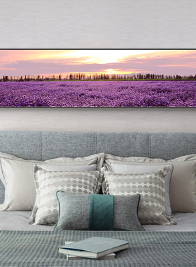 9007卧室床头装饰画客厅沙发墙面酒店宾馆房间薰衣草紫色风景挂画
