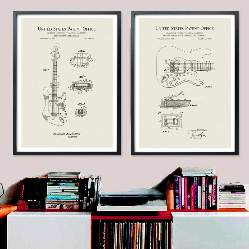 装饰有框挂画墙壁复古黑板海报电吉他音乐教室GUITAR怀旧琴房,家居饰品,现代装饰画,淘宝优惠券,粉丝福利购,淘宝优惠卷
