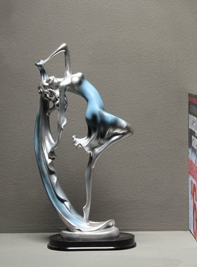 简约现代跳舞女孩摆件优雅舞女人物客厅酒柜装饰品家居工艺礼品