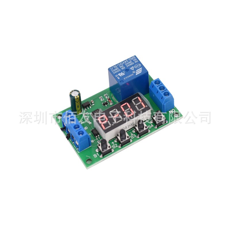 通电断电延时继电器自动断开12V24V触发延时无限循环时间控制开关