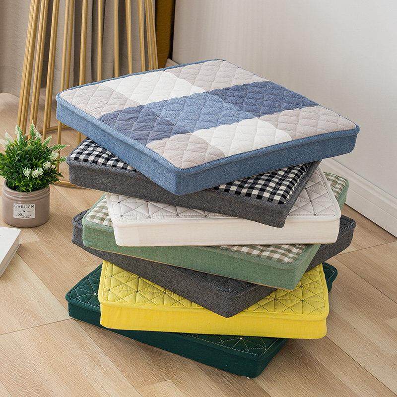 棉海绵坐垫防滑餐椅坐垫可拆卸和可清洗办公室透气学生增厚