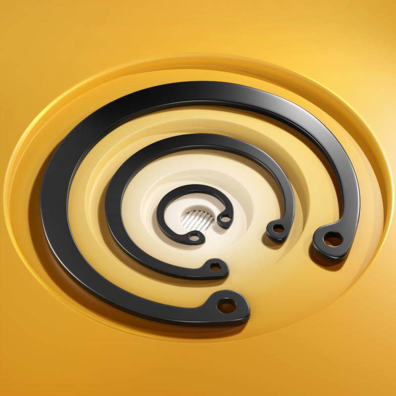 65MN锰钢孔用卡簧轴承弹性C型扣环A型GB893卡环C形孔卡内卡 M7-Φ