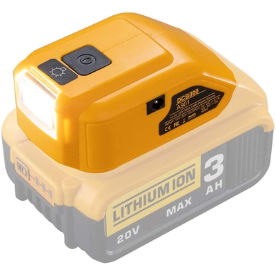 适用德伟14.4-18v锂电USB+tyc带DC口输出DCB090LED充电工具灯