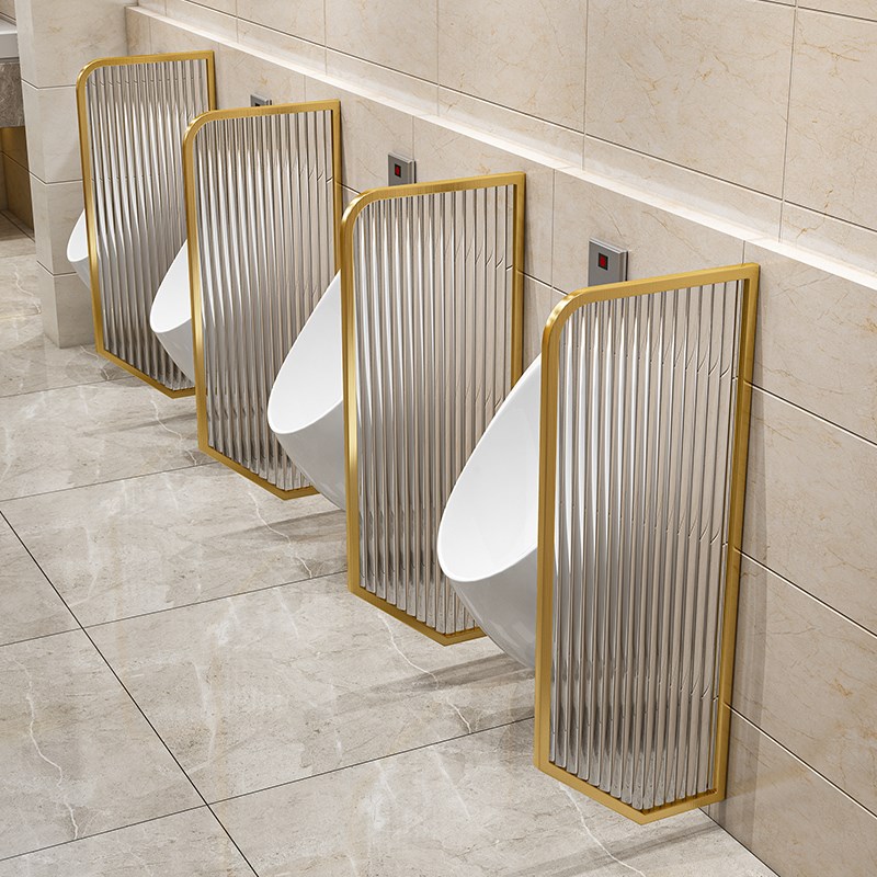 小便池不a锈钢挡板挂墙式服务区办公楼公共卫生家厕所隔板玻璃隔