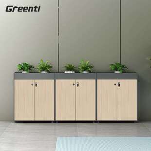 简约新款办公区隔断柜花槽柜办公室文件柜矮柜储物柜档案柜资料柜