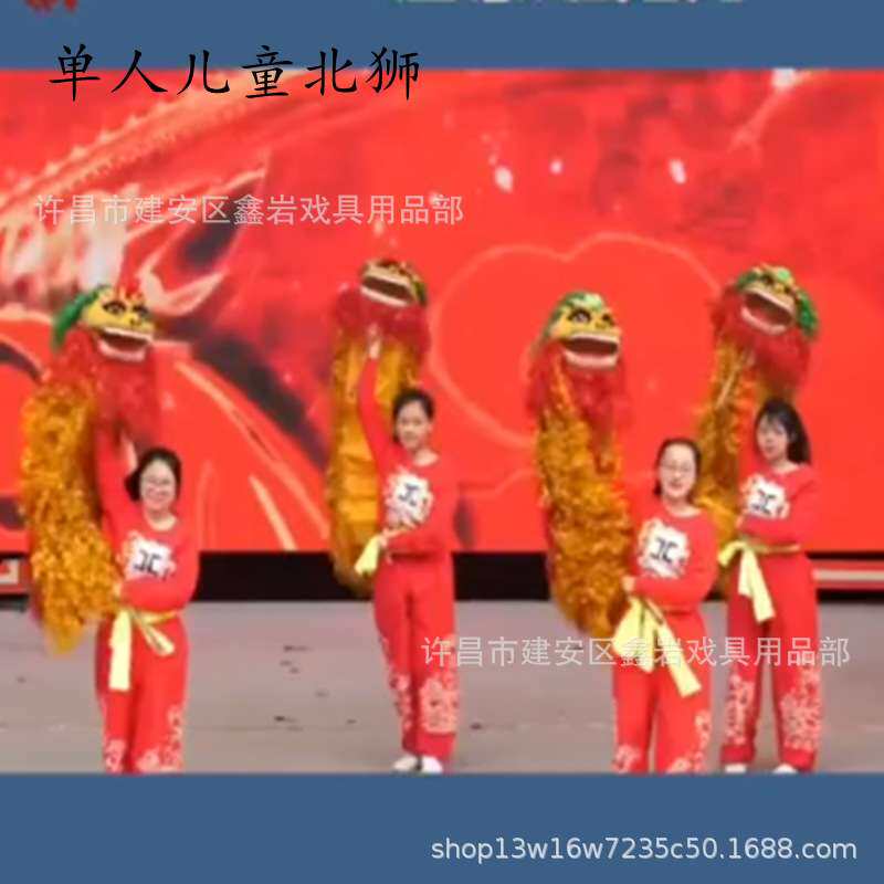 幼儿园南狮舞龙舞狮子儿童绸布龙整套单人超轻龙头道具浦东绕龙灯