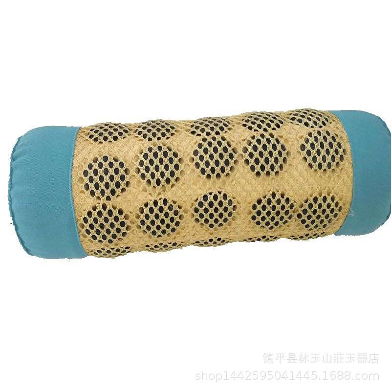 厂家 墨玉颈椎枕天然墨绿玉活磁石枕头 贵蛇纹石玉男女通用款
