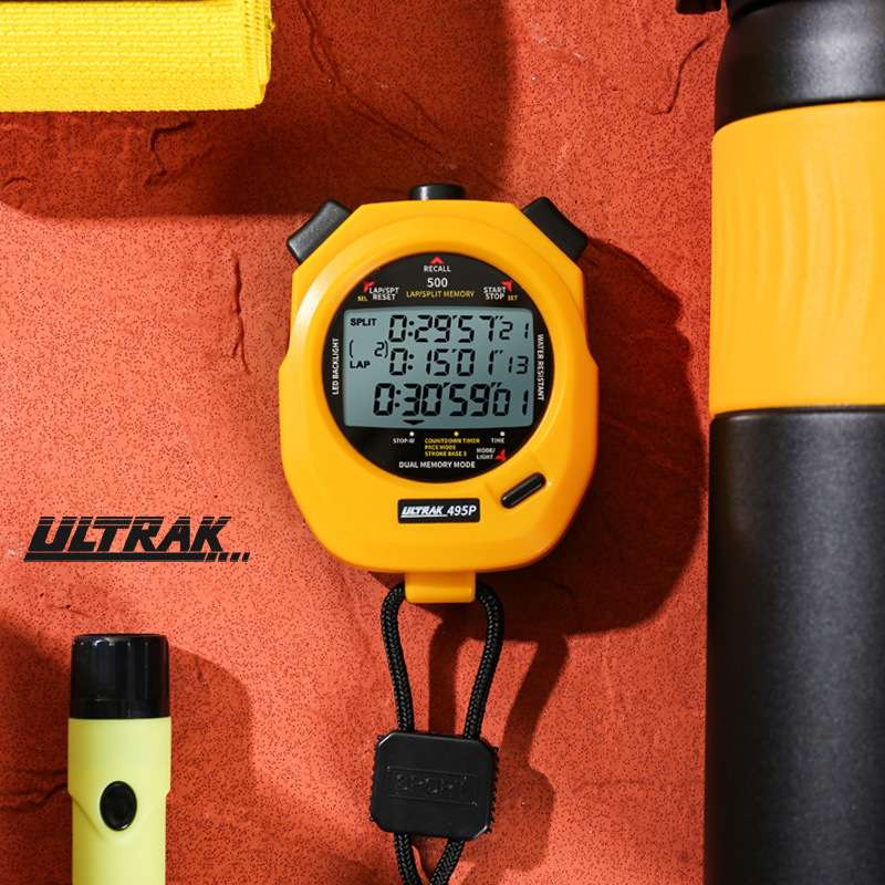 DT495P-A电子秒表ULTRAK奥赛克500道3排显示计时器训练计时防水
