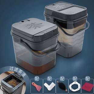 茶水桶废水桶茶台排水桶泡茶茶盘垃圾桶茶桌接水桶高级茶桶茶渣桶