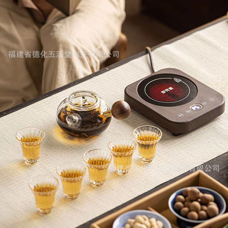 电陶炉温茶炉玻璃茶壶养生侧把壶电加热保温暖茶器煮茶普洱煮茶器
