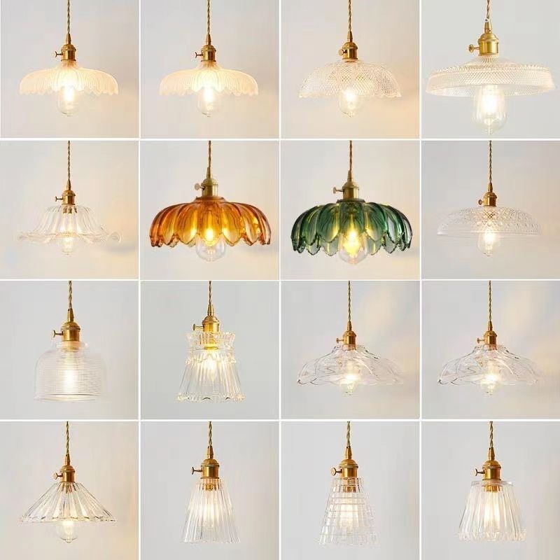 日式餐厅复古吊灯北欧简约床头纯铜过道酒吧民Q宿咖啡厅吧台玻璃