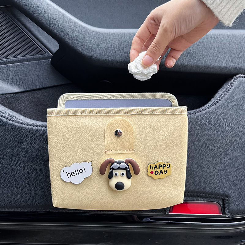 车载垃圾桶收纳箱袋储p物盒大容量车内缝隙前排副驾驶车门汽车用