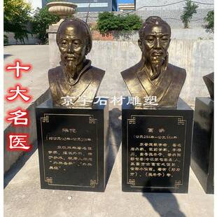 玻璃钢十大名医雕塑皇甫谧叶天士宋慈葛洪钱乙半身雕像中医摆件