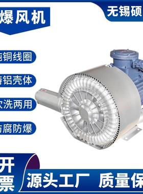 防爆高压鼓风机21区防爆吸吹两用A21IP65复合防爆漩涡高压风机