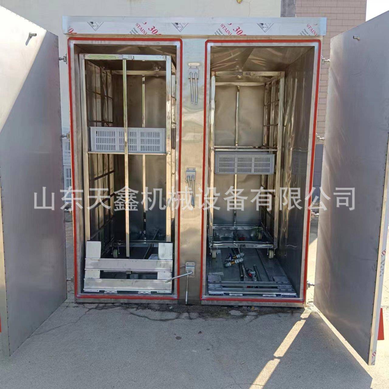 山东菏泽馒头蒸房不锈钢单双门蒸房推车式蒸箱馒头蒸箱