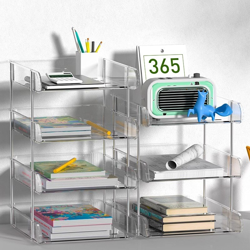 书架桌面收纳盒书本整理架t神器文件学生学习桌儿童书桌收纳置物