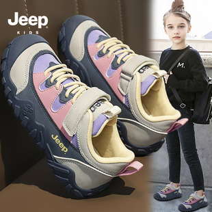 jeep女童鞋子运动鞋冬季2026新款高颜值儿童阿甘鞋轻便软底跑步鞋