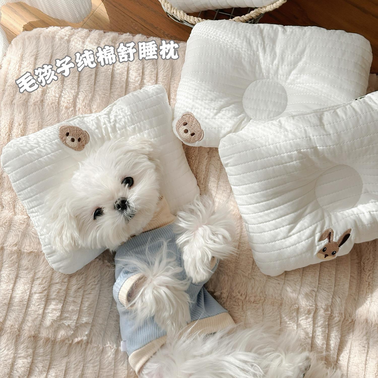宠物枕头保护脊椎棉垫靠枕宠物用品棉质绗缝狗保真绗缝猫咪睡觉