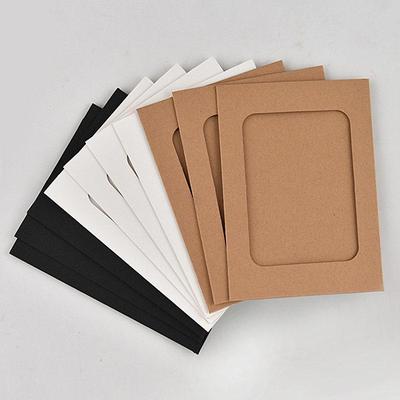 创意牛皮纸相框diy材料相片卡纸框照片墙组合6寸78寸简易纸质相框