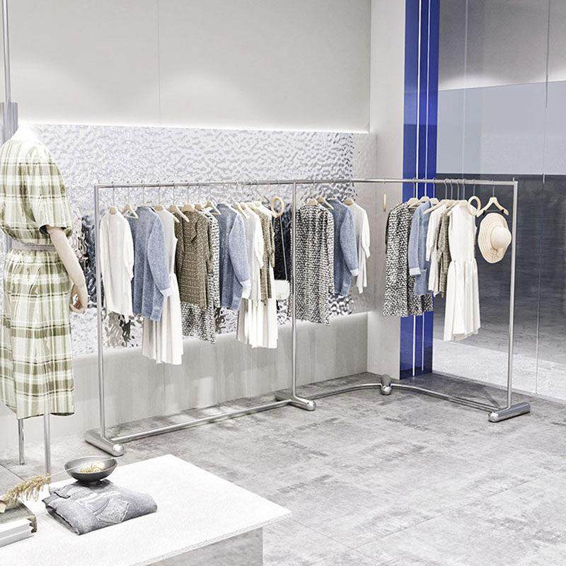 不锈钢弧形服装展示架中岛货架落地式拐角衣架儿童男女装店挂衣杆,商业/办公家具,服装展示架,淘宝优惠券,粉丝福利购,淘宝优惠卷